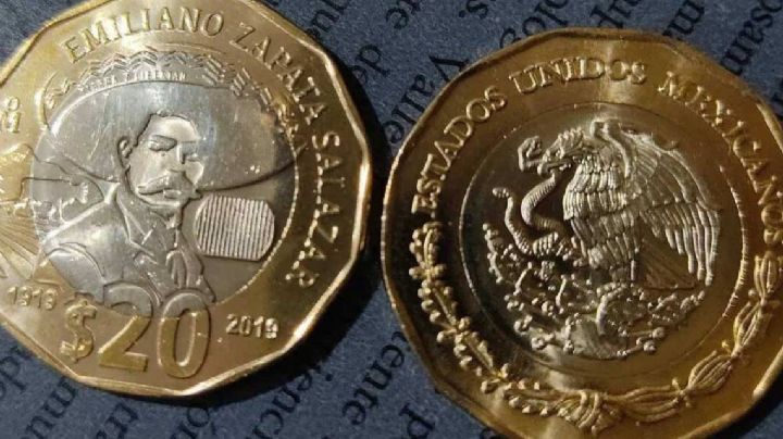 Ofrecen hasta 95 mil pesos por esta moneda de 20 de Zapata | FOTOS