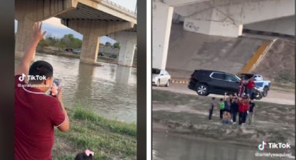 Familia se saluda de lado a lado del Río Bravo; conmovedor VIDEO