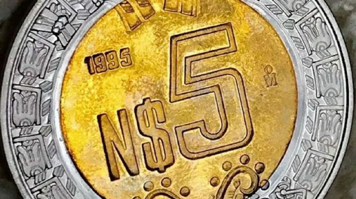 Moneda de 5 pesos se vende hasta en 635 mil | FOTO