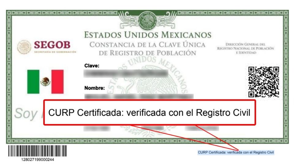 La CURP certificada es esencial para hacer otros trámites gubernamentales