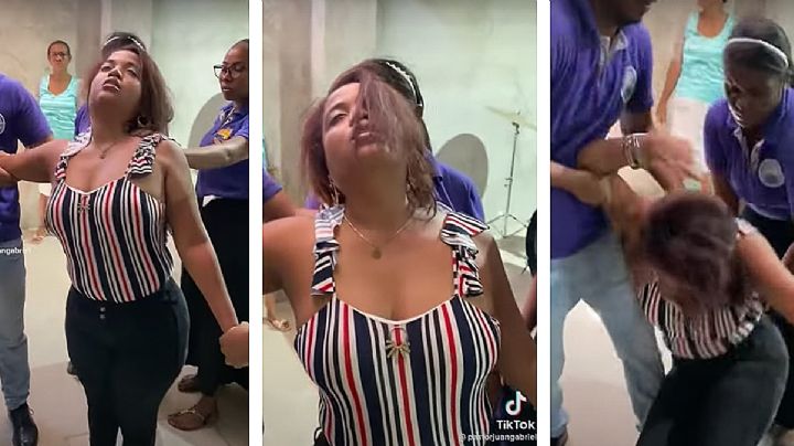 Espíritu de Shakira se le posesiona a una mujer durante misa de sanación | VIDEO