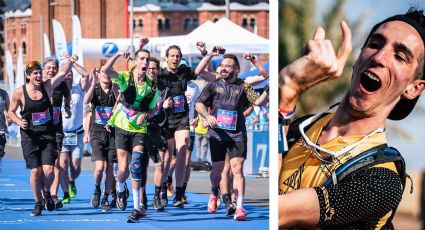 Atleta con parálisis cerebral completa maratón; Alex Roca, el primero en lograrlo en la historia