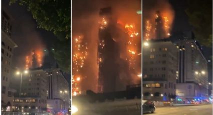 Se incendia edificio de Hong Kong; hay dos lesionados y más de 100 evacuados | VIDEO