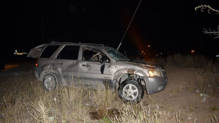 Conductora sale ilesa de milagro tras volcadura en el poniente de Nuevo Laredo