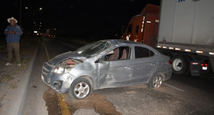 Abuelito sufre ponchadura de llanta cerca del Puente 3 y vive para contarlo | FOTOS