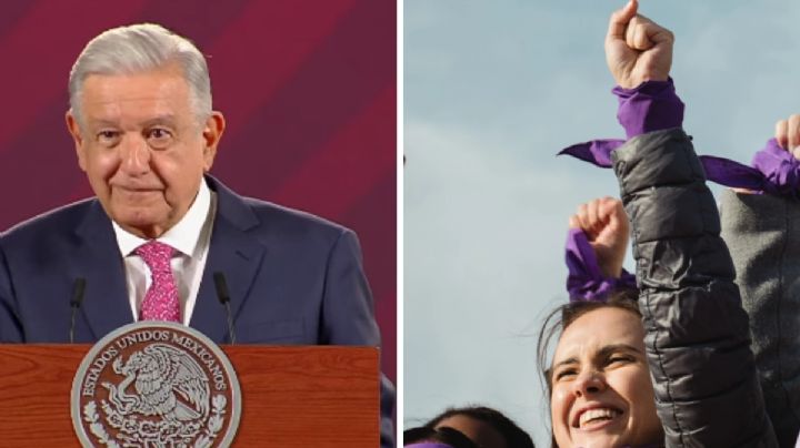 AMLO conmemora el 8M y pide a mujeres protestar pacíficamente