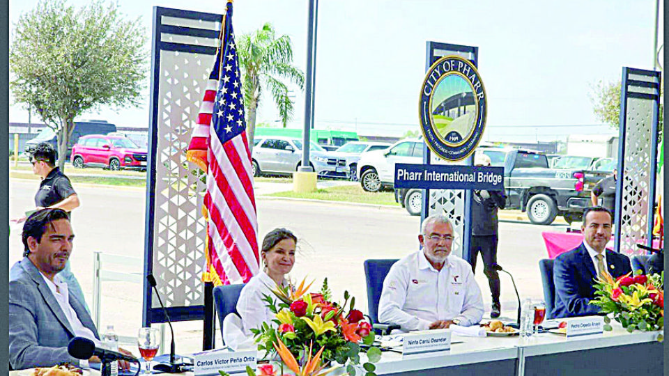 Ninfa Cantú Deándar, secretaria de Desarrollo Económico de Tamaulipas, durante el evento en Pharr, Texas.