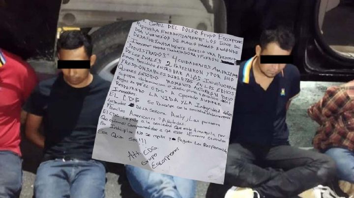 Cártel del Golfo entrega a sus sicarios: autores del secuestro en Matamoros