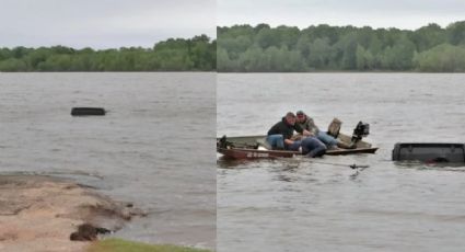 Pescadores hallan Jeep en Lago de Texas, pero algo se movía en su interior