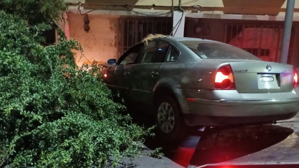 El auto quedó metido en el negocio de comida.