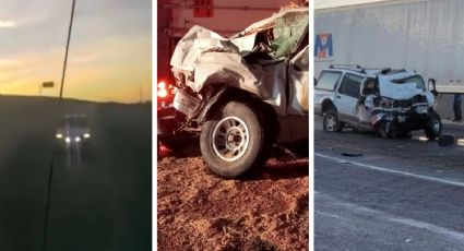 Terrible choque frontal entre camioneta y tráiler; hay un muerto | VIDEO