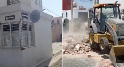 Finalmente tiran casa de vecino gandalla que había construido habitación en la banqueta