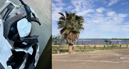 Chocan motos acuáticas en el Lago Casa Blanca de Laredo, Texas