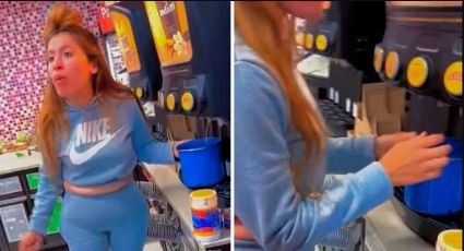 Lady café del Oxxo: lleva su olla para servirse todo el café del lugar | VIDEO