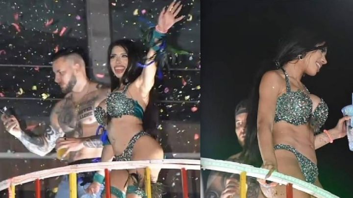 Yeri Mua confiesa lo que hizo en carro alegórico, en plano Carnaval de Tihuatlán | VIDEO
