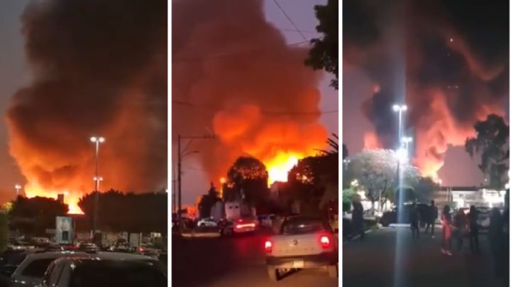 Reportan terrible incendio en la Central de Abastos de la CDMX | VIDEO