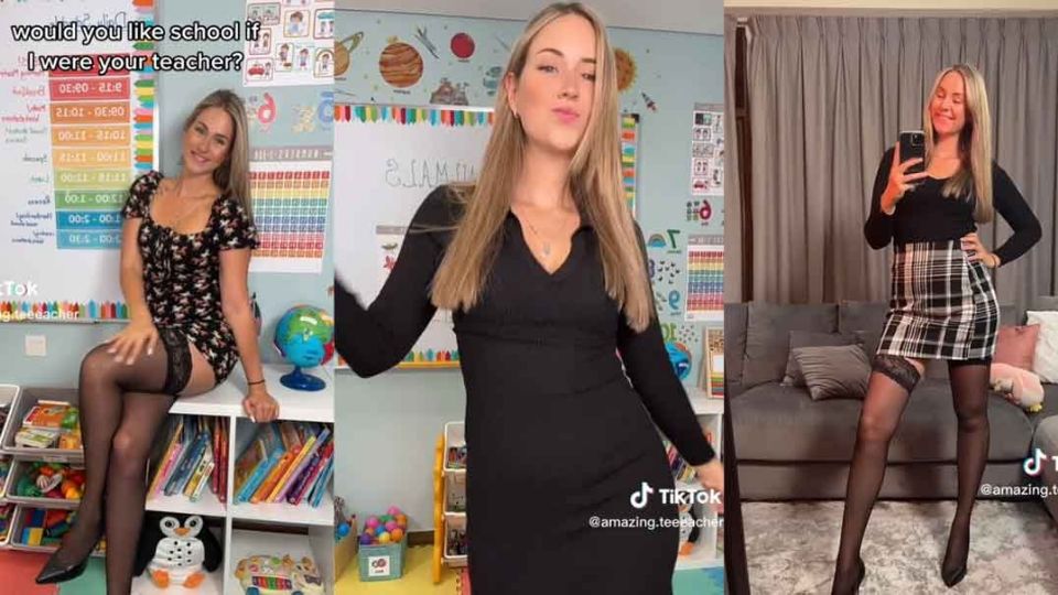 La maestra se ha vuelto popular en TikTok