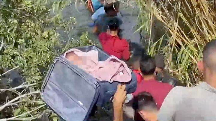 Cruzan a bebé dentro de una maleta por el Río Bravo; expiración del Título 42 causa caos