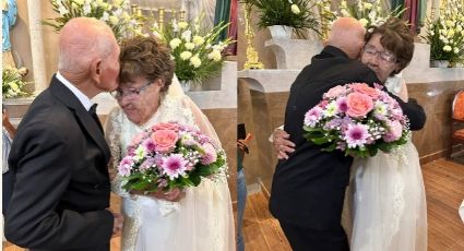 Abuelitos de Sonora se casan por primera vez; tienen casi 90 años