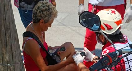 Ciclista choca contra banqueta; sufre amnesia por golpe en la cabeza en colonia Palacios