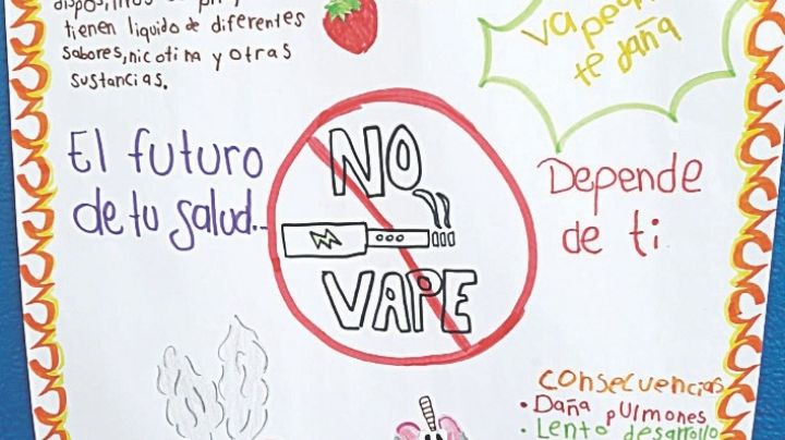 Combate la niñez uso de vapeadores con campaña en escuelas