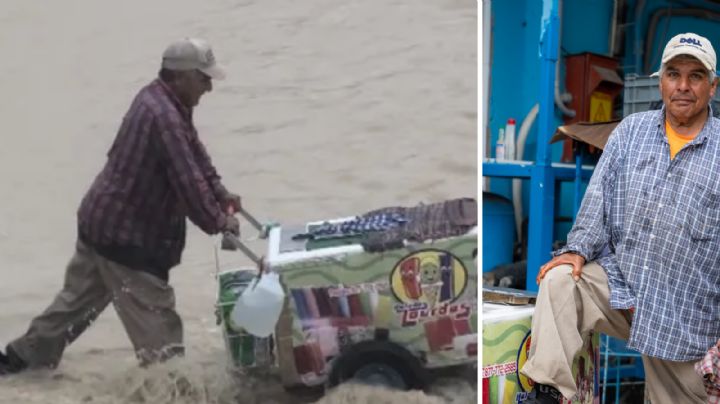 Paletero de Acuña trabaja bajo la tormenta; periodista lo viraliza y le 'llueve' apoyo | VIDEO