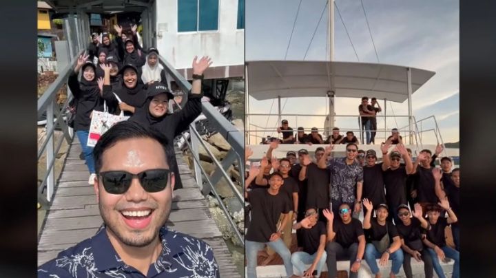 Jefe cierra su fábrica y se lleva a empleados de vacaciones; les compró de todo | VIDEO