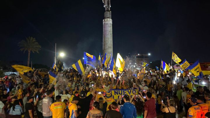 Así celebraron aficionados de Tigres en Nuevo Laredo | FOTOS