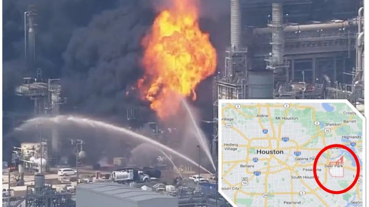 Reportan incendio cerca en Deer Park: Pemex apoya para controlarlo | VIDEOS