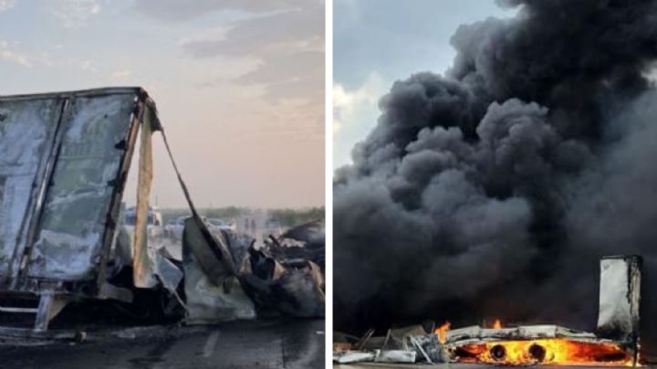 VIDEOS | Tráileres calcinados en Carretera Nacional: dos hombres graves en el hospital