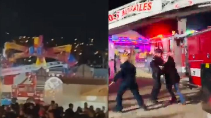 Aterrador... colapsa juego mecánico y aplasta a personas en Sonora  | VIDEO