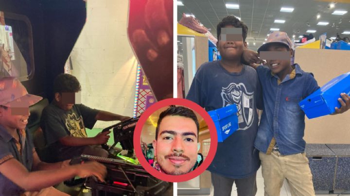 'Son bendiciones de Diosito': niños venden dulces y joven les regala el mejor día de sus vidas | VIDEO