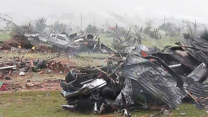 Destrozos en Matador, TX