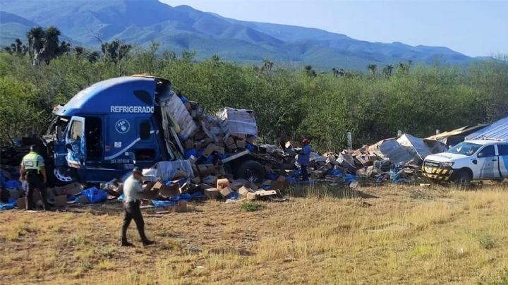 Trailero se salva milagrosamente de morir en Autopista a Nuevo Laredo