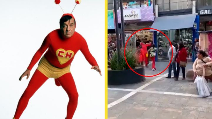 "Chapulín Colorado" detiene a ladrón y frustra robo | VIDEO