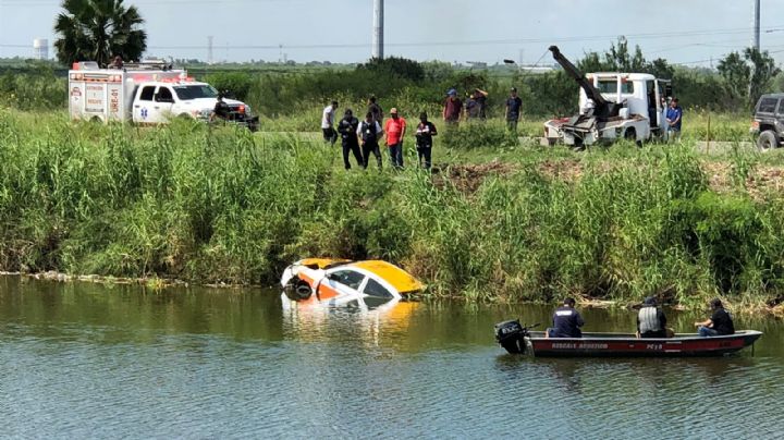 Taxista muere ahogado; cae su unidad al canal Anzaldúas
