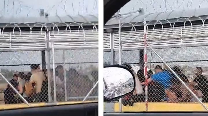 Migrantes cruzan en estampida puente de Tamaulipas rumbo a Estados Unidos | VIDEO