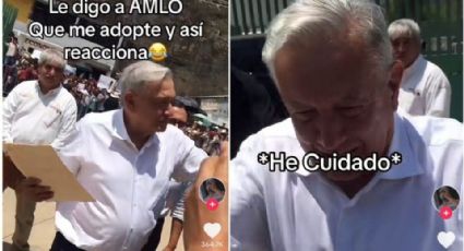 Joven le suplica al presidente que lo adopte; reacción de AMLO se vuelve viral | VIDEO