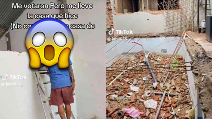 Novia lo termina y destruye la casa que le construyó | VIDEO