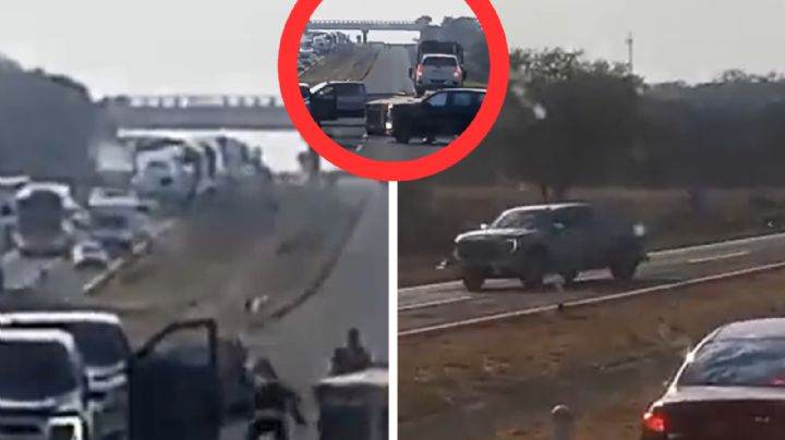Captan a comando armado robando 6 camionetas pick up de tráiler nodriza | VIDEO