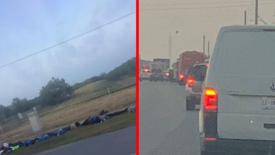 Bloqueos y una balacera fueron registrados a la salida de Reynosa, donde un grupo de trabajadores se tiró al suelo para salvar su vida