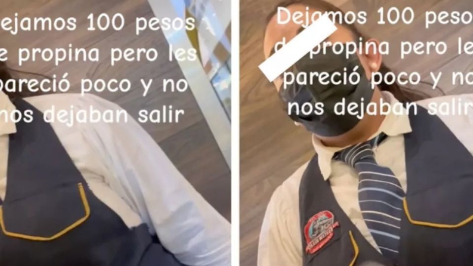 La trabajadora se indignó por el poco monto que le dejaron los clientes atendidos, impidiendo que se fueran del restaurante