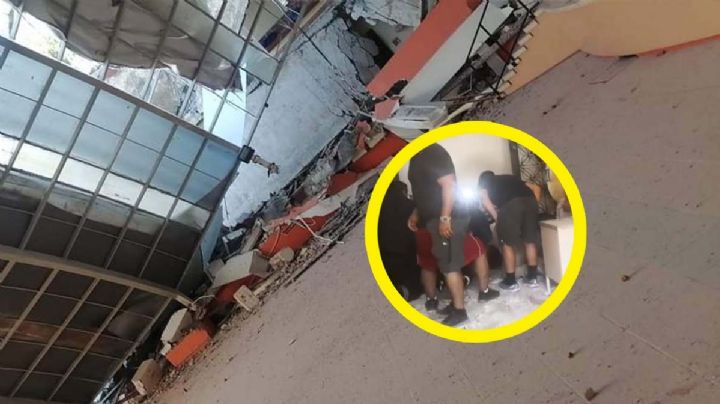 Rescatan a las tres mujeres atrapadas en derrumbe de colegio en Ciudad Victoria