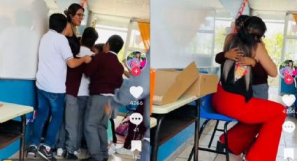 Maestra les da una mala noticia a sus alumnos y ellos corren a abrazarla | VIDEO