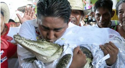 Alcalde se casa con caimán hembra como parte de una tradición de más de 230 años