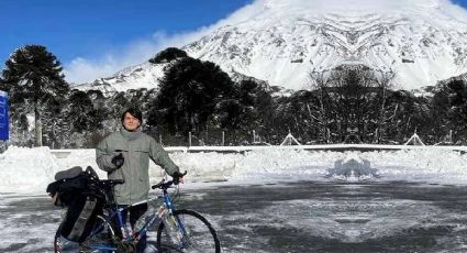 Joven mexicano viaja desde México hasta Argentina en bicicleta