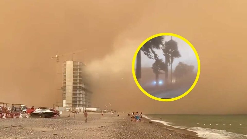 Impactante tormenta de arena en Guaymas, Sonora