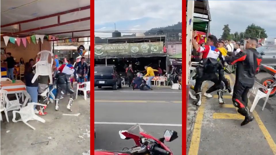 Se armó la pelea campal de Bikers en Tres Marías