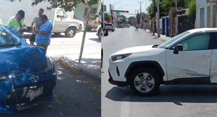 Dos mujeres participan en choque automovilístico en el centro de la ciudad | FOTOS