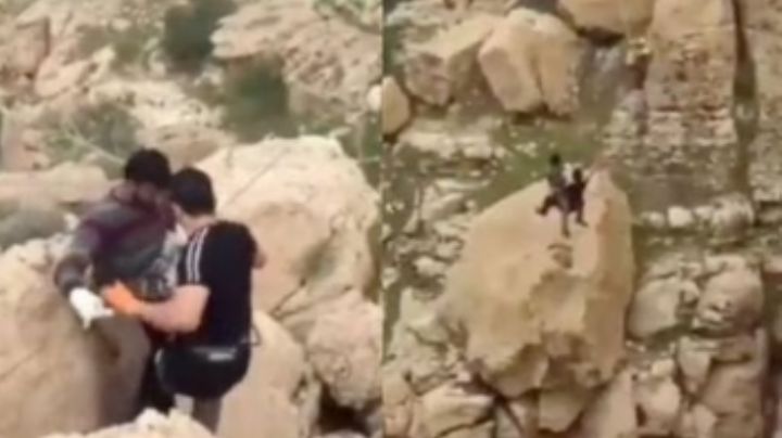 Tirolesa extrema dos hombres caen al vacío al intentar llegar al otro lado